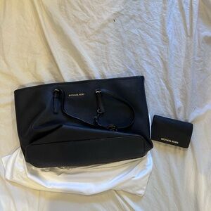 Michael Kors Elegant Black Tote and Wallet